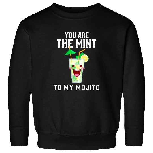 Wines Fun Refreshing Mojito Design for Cocktail Lovers Mint And Lemon Sweatshirts
