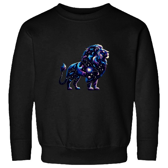 Lion Pet Animal Artwork cosmic tapestry Sweatshirts