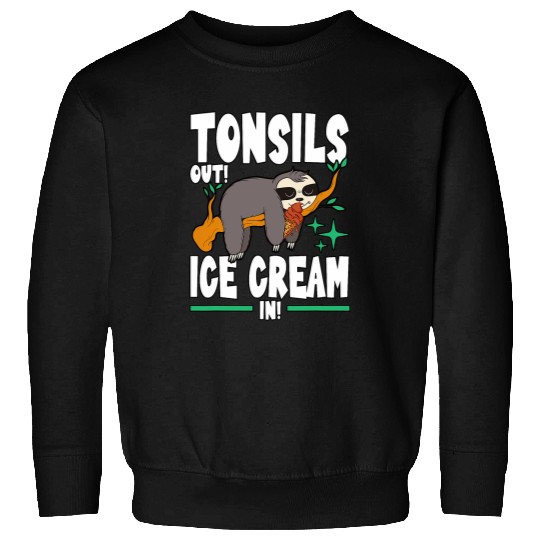 Sloth Pet Tonsils Out Ice Cream In Summer Sloth Gelato Sweatshirts
