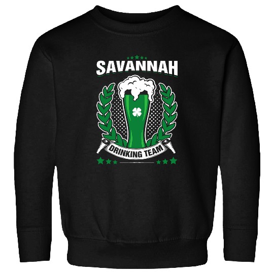Beer Fun Savannah Drinking Team St Patricks Day Green Beer Pun Sweatshirts