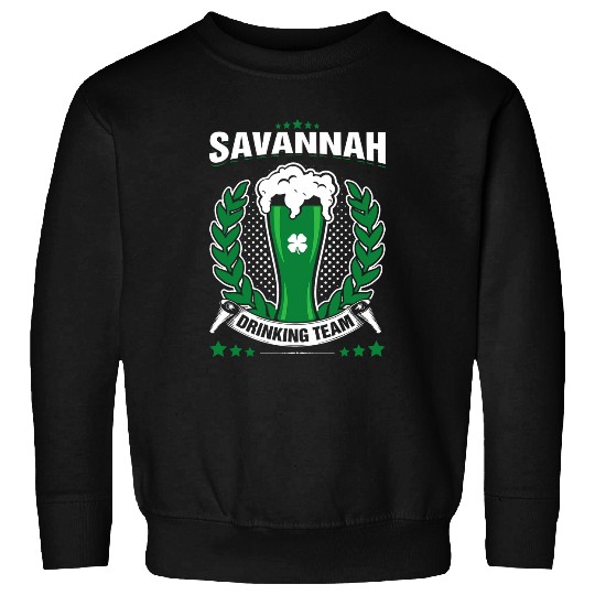 Beer Fun Savannah Drinking Team St Patricks Day Green Beer Pun Sweatshirts