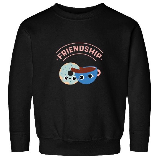 Coffee Fun Galentines Day Coffee Donuts Friendship Sweatshirts