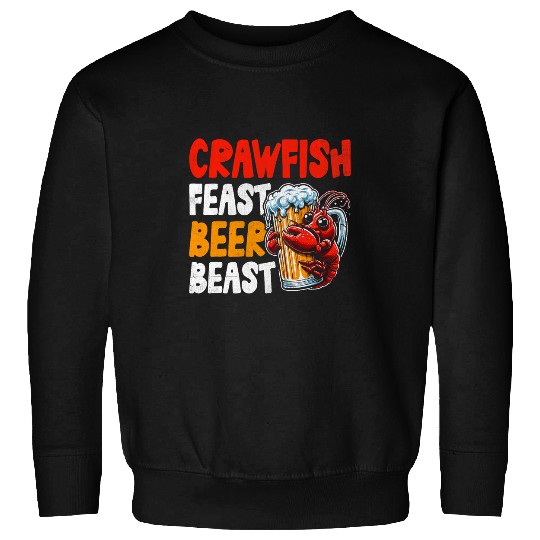 Beer Fun Cajun Crawfish Crayfish Boil Beer Drinking Beer Lover 25 Sweatshirts