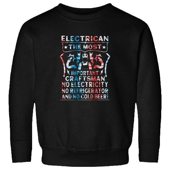 Beer Fun electrician and beer electrical engineers lineman Sweatshirts