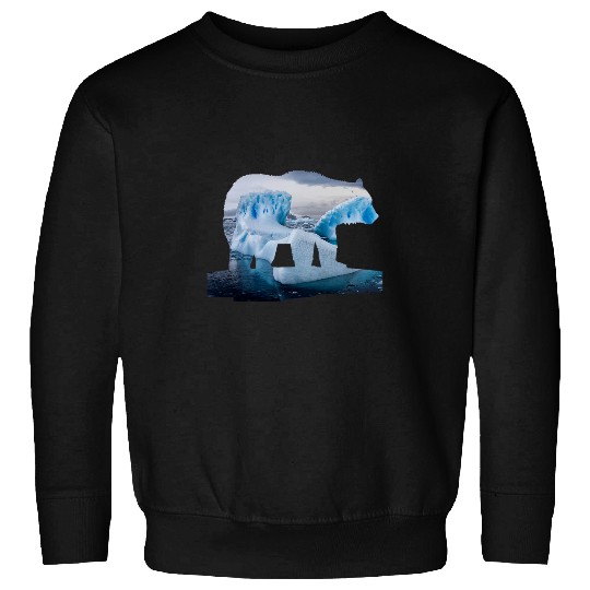 Bear Pet Polar Bear Climate Change North Pole Melting Ice Bear Sweatshirts