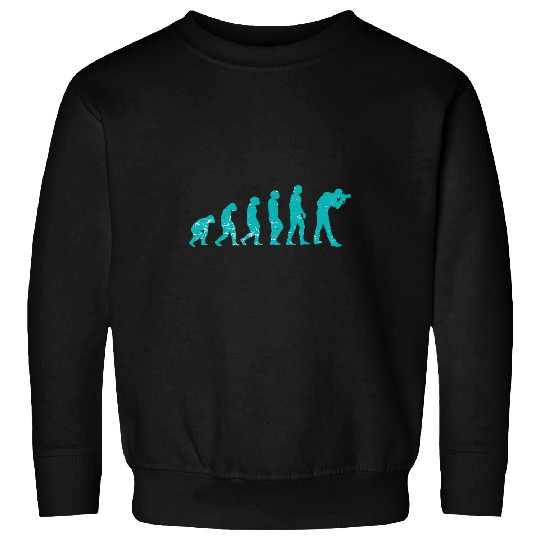 Retro Photography Camera Lens Evolution Photographer 1 Sweatshirts