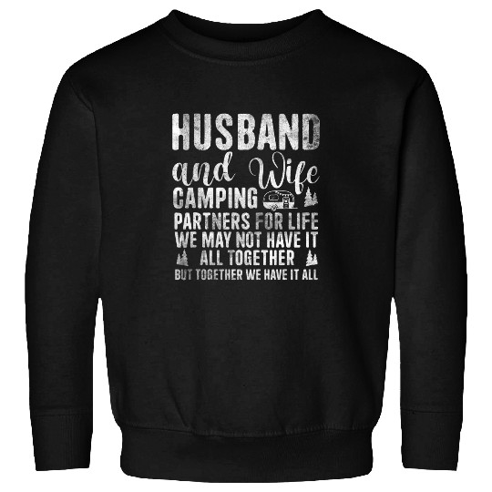 Husband and Wife Camping Partners for Life vintages Camping Sweatshirts