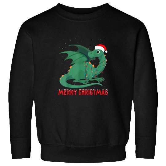 Dragon Pet Christmas Tree Lights xmass Holidays Sweatshirts