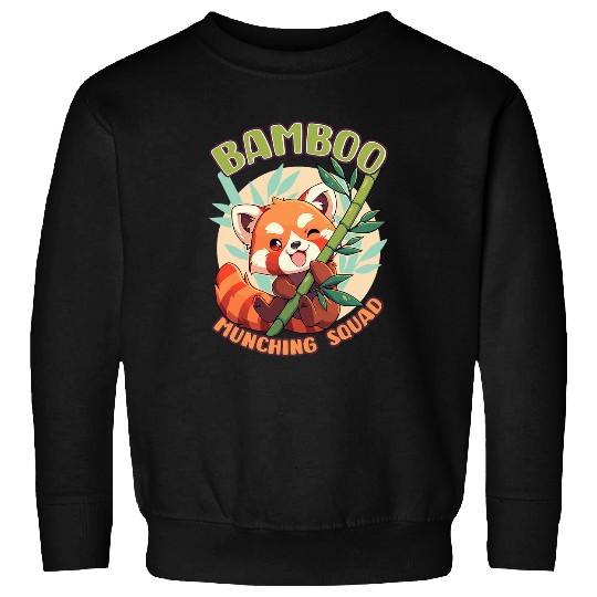 Panda Pet Bamboo Munching Squad Red Panda Endangered Species Wildlife Sweatshirts