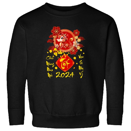 Dragon Pet Chuc Mung Nam Moi Vietnamese New Year Of The Dragon 0011 Sweatshirts