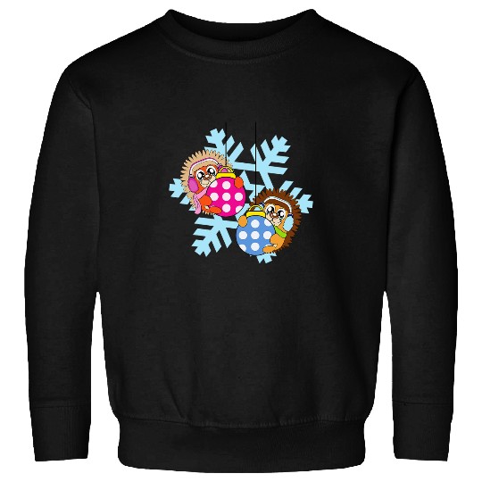 Hedgehog Pet Christmas Balls Winter Snowflake Snow 3 Sweatshirts