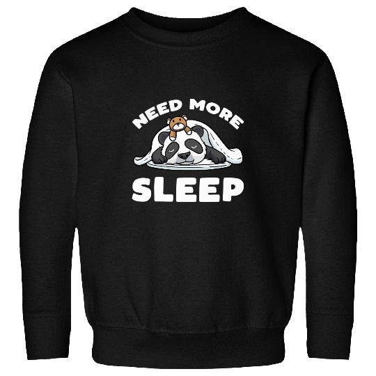 Panda Pet Need More Sleep Panda Sleeping With Stuffed Animal Napping Sweatshirts