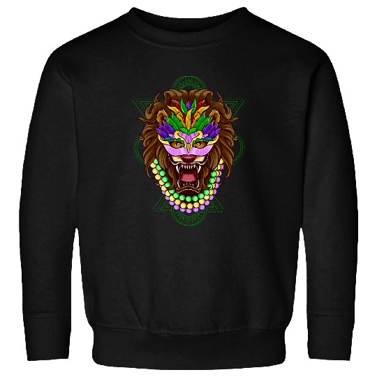 Lion Pet New Orleans Lion Mascot Mardi Gras Costume Bar Crawl Sweatshirts