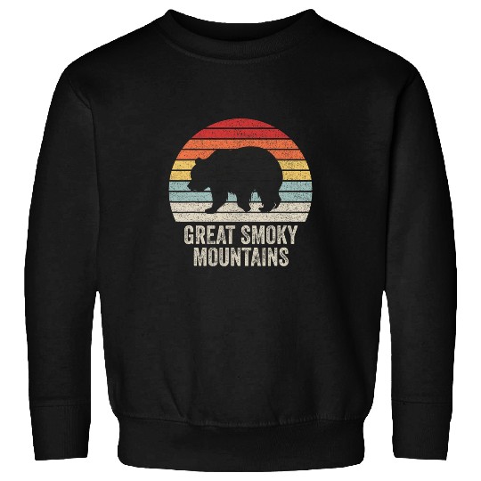 Bear Pet Retro Great Smoky Mountains National Park Bear Sweatshirts