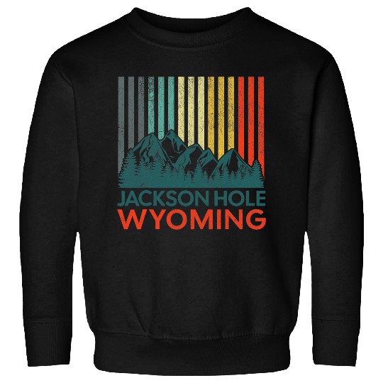 Jackson Hole Wyoming Nature Hiking Outdoors Retro Sweatshirts