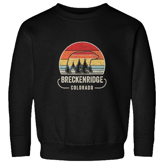 Bear Pet Retro Breckenridge Colorado Bear Mountains Sweatshirts