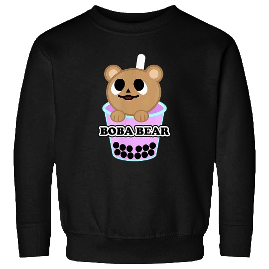 Bear Pet Cute Chibi Kawaii Animal Bear Boba Tea Anime Bubble Tea Sweatshirts