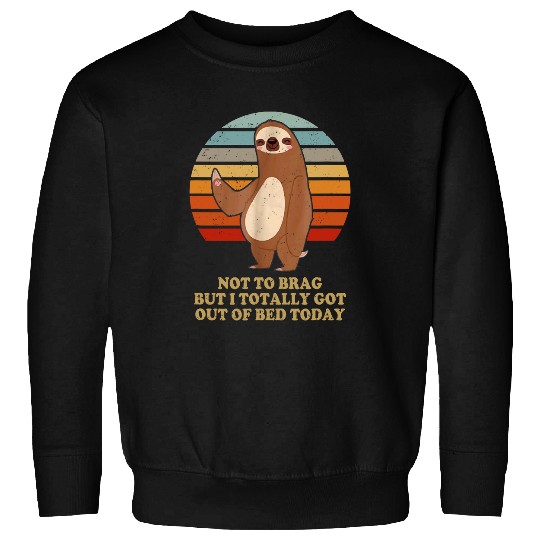 Sloth Pet Slowpoke Sloth Turtle Snail Retro Sunset Cute Animals 1 Sweatshirts