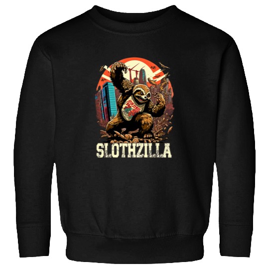 Sloth Pet Anime Slothzilla Kaiju Manga Otaku Sloth Sweatshirts