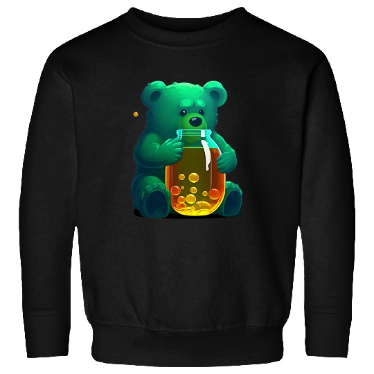 Bear Pet Cute Green Gummy Bear Sweatshirts