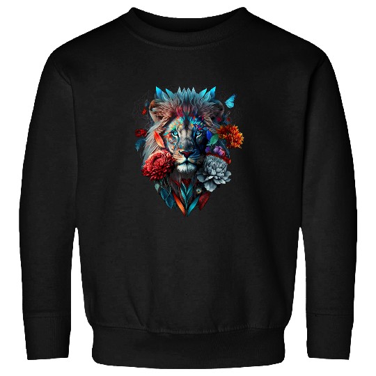 Lion Pet Animal Print Art Animal Lover Lion 1 Sweatshirts