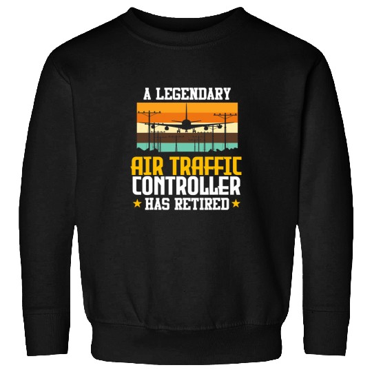 Retired Air Traffic Controller Aviation Airplane Graphic Sweatshirts