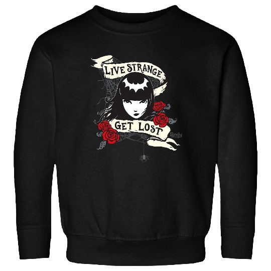 Emily the Strange Tattoo Webs Get Lost Sweatshirts
