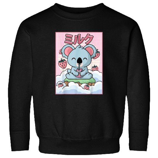 Koala Pet Bear Strawberry Milk Japanese Aesthetic Sweatshirts