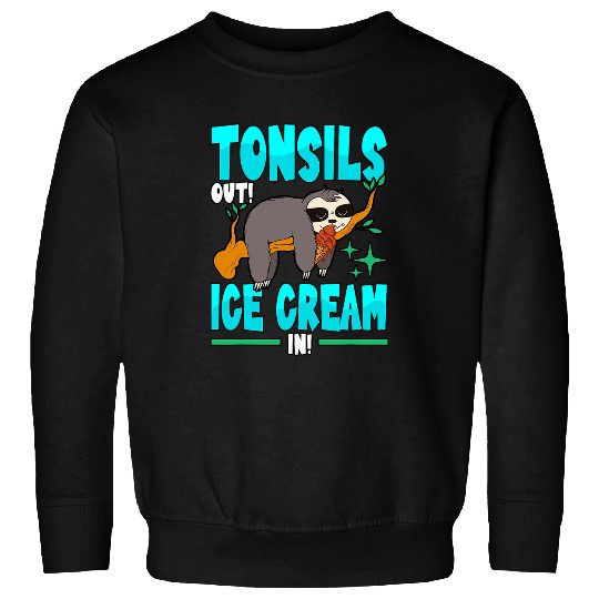 Sloth Pet Tonsils Out Ice Cream In Summer Sloth Gelato 2 Sweatshirts