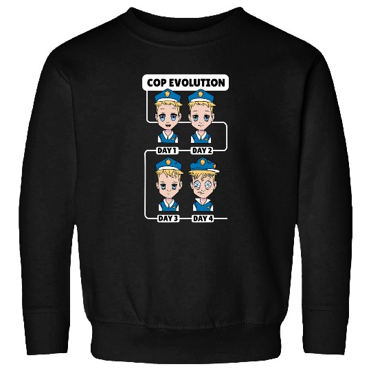 Police Job Cop Evolution Police Officer Law Enforcement Sweatshirts