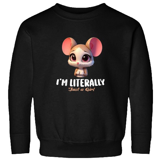 Hamster Pet I m Literally Just a Girl Sad Hamster Meme Cute Funny 1 Sweatshirts