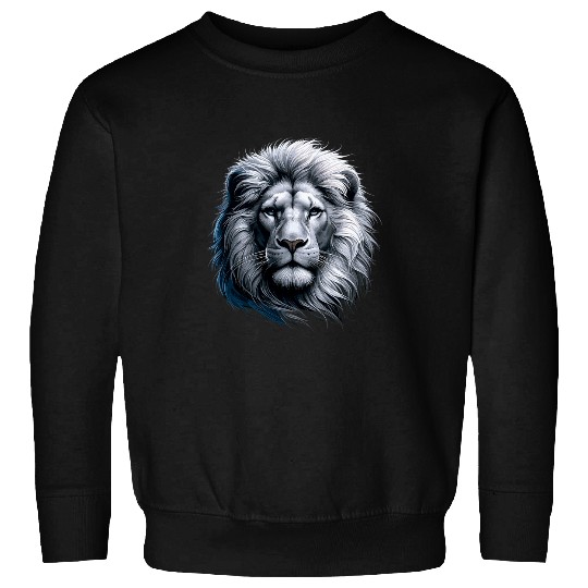 Lion Pet Artwork Blue Eyes Zoo Animal Wilderness Wildlands Fans Sweatshirts