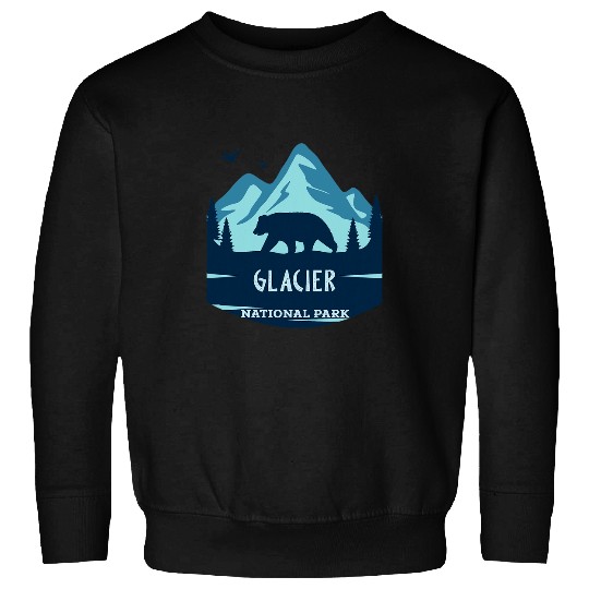 Bear Pet Retro Grizzly Bear Montana Glacier National Park Sweatshirts