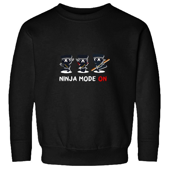 Panda Pet Ninja Mode On Cute Funny Panda Tee for KungFu Lovers Sweatshirts