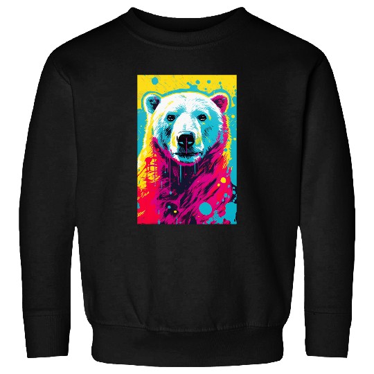 Bear Pet Polar Bear Design Pop Art vintages Retro Funny Cute Sweatshirts