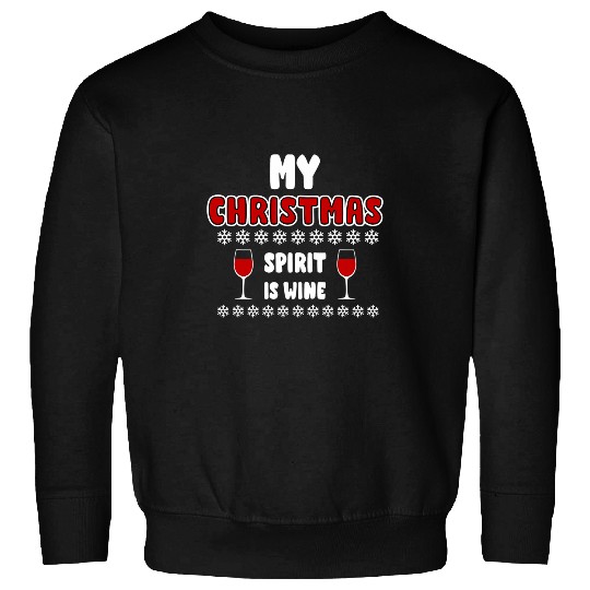 Wines Fun My christmas spirit is Wines 1 9 Sweatshirts