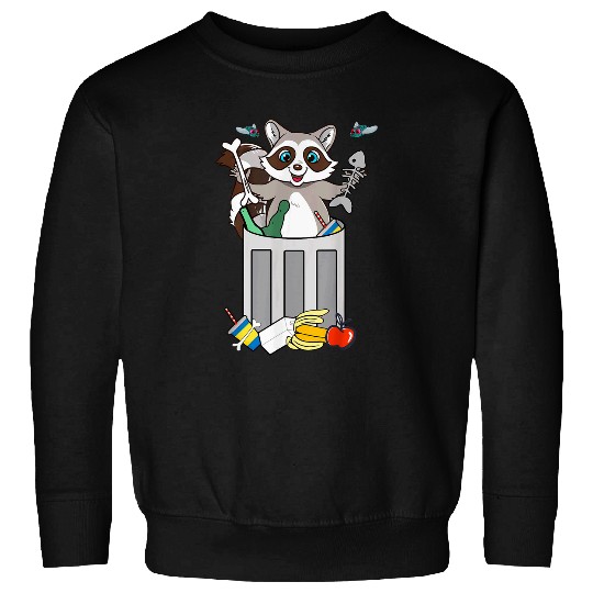 Raccoon Pet in Trash Panda Pun Garbage 2 Sweatshirts