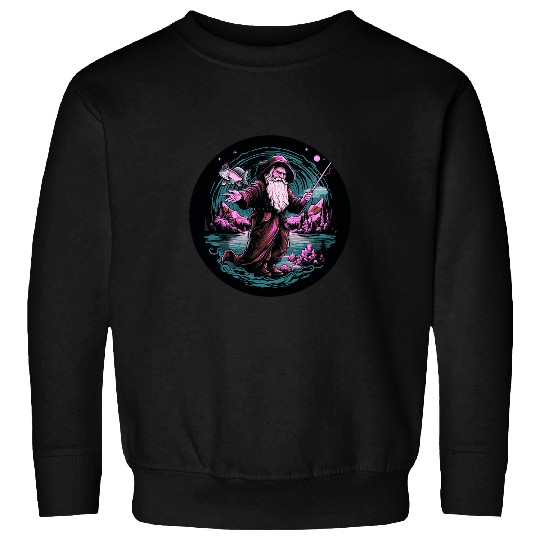 Nordic Gnomes T Wizard Fishing T Enchanted Forest Retro T 1 Sweatshirts