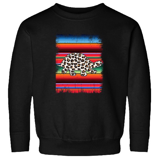 Turtle Pet Leopard Print Mexican Serape Cinco de Mayo Sweatshirts