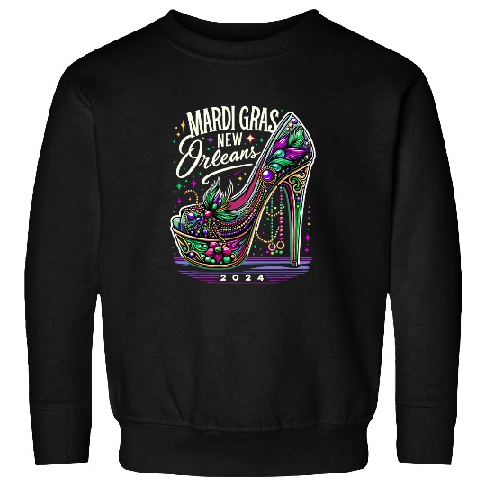 Mardi Gras 2024 Women Girl New Orleans Matching Girls Sweatshirts
