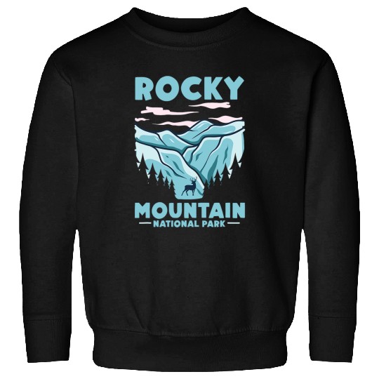 Rocky Mountain National Park Moose Deer Hiking Outdoor Sweatshirts