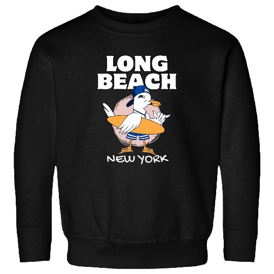 LONG BEACH NEW YORK vintages Surf Retro Surfing Sweatshirts
