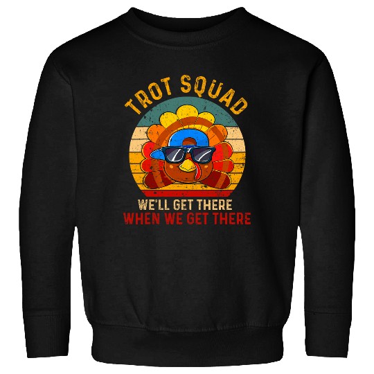 Turkey Trot Squad Funny Thanksgiving Running Costume Boy Men Sweatshirts