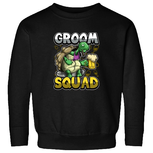 Turtle Pet Groom Squad Bachelor Funny Party Turtle Team Matching Sweatshirts