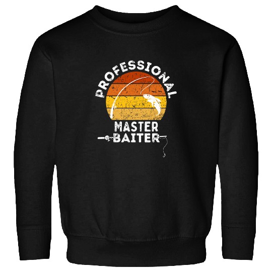 Professional Master Baiter Retro Funny Fishing Enthusiast Sweatshirts