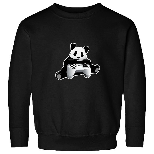 Panda Pet Video Game Controller Gamers Panda Lovers Design 1 Sweatshirts