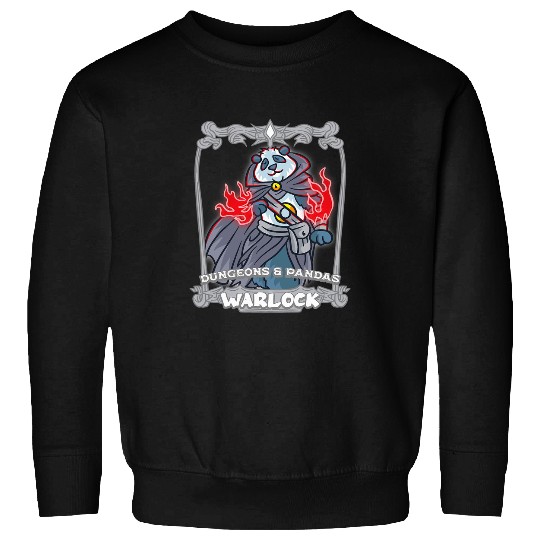 Panda Pet warlock dungeons and pandas nerdy panda nerd geek rpg dice Sweatshirts