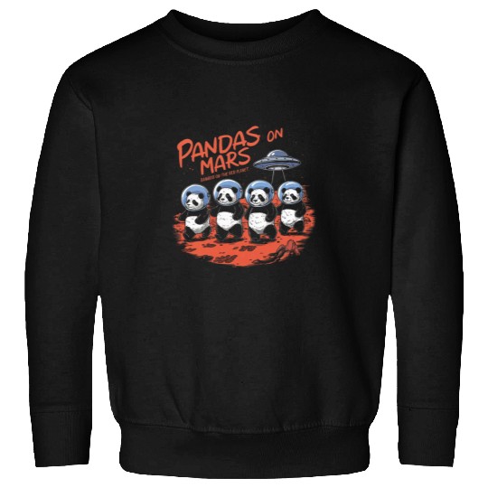 Panda Pet UFO Panda Pandas On Mars Bamboo On The Red Planet 1 Sweatshirts