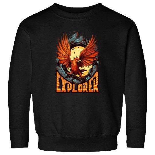 Mythical Phoenix Bird Explorer Adventurer Hiker and Camper Sweatshirts