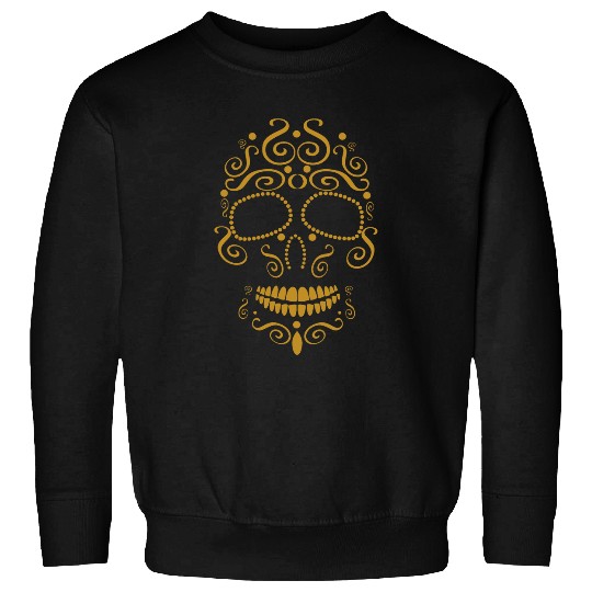 Large dotted skull eyecatching tattoo look skull graphics Sweatshirts